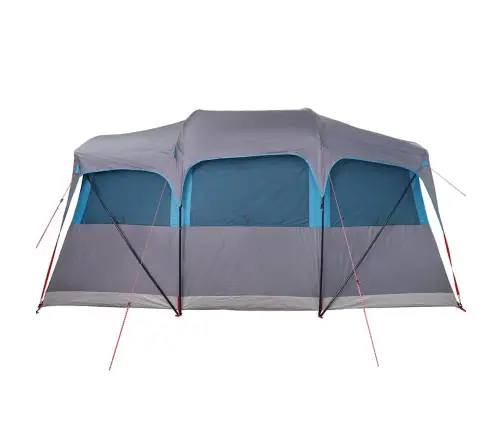 Ģimenes Telts Ar Logiem, Kupola Formas, Zila, 10 Cilvēku, Ūdensizturīga Vidaxl