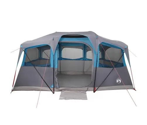 Ģimenes Telts Ar Logiem, Kupola Formas, Zila, 10 Cilvēku, Ūdensizturīga Vidaxl