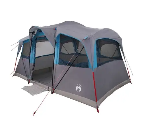 Ģimenes Telts Ar Logiem, Kupola Formas, Zila, 10 Cilvēku, Ūdensizturīga Vidaxl