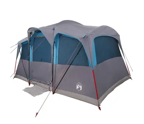 Ģimenes Telts Ar Logiem, Kupola Formas, Zila, 10 Cilvēku, Ūdensizturīga Vidaxl