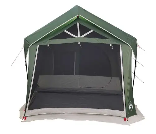 Kempinga Telts Ar Logiem Zaļā 10 Cilvēku Ūdensnecaurlaidīga Vidaxl