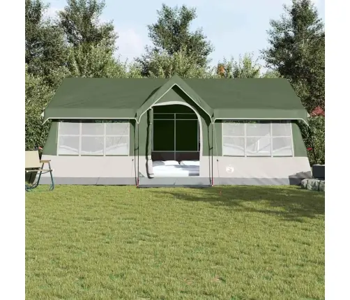 Peretelk Roheline Ja Beež 622 X 295 X 238 Cm Polüester Ja Teras