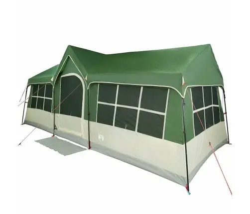 Peretelk Roheline Ja Beež 622 X 295 X 238 Cm Polüester Ja Teras