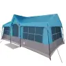 Kempinga Telts Ar Logiem Zila 12 Cilvēku Ūdensizturīga Vidaxl