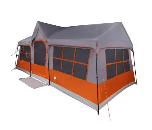 Palapinės Pilka Ir Oranžinė 622 X 295 X 238 Cm Poliesteris