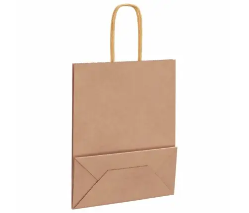 Paberkotid, 50 Tk, Käepidemetega, Pruun, 18X8X22 Cm