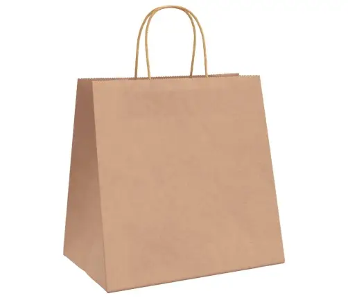 Papīra Maisiņi 50 Gab. Ar Rokturiem, Brūni, 26X17X25 Cm Vidaxl