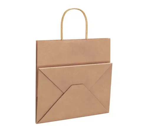 Papīra Maisiņi 50 Gab. Ar Rokturiem, Brūni, 26X17X25 Cm Vidaxl