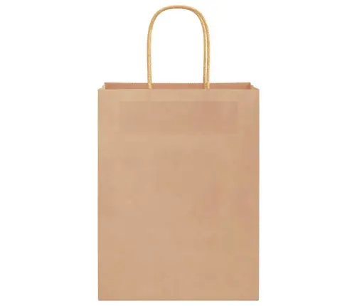 Popieriniai Maišeliai 250Vnt., Su Rankenomis, Rudos, 21X11X28Cm