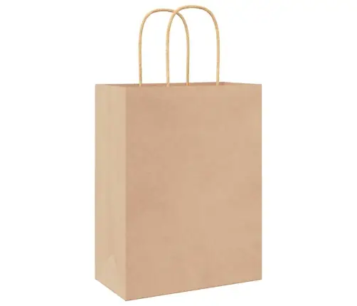 Popieriniai Maišeliai 250Vnt., Su Rankenomis, Rudos, 21X11X28Cm