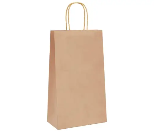 Popieriniai Maišeliai 250Vnt., Su Rankenomis, Rudos, 21X11X36Cm