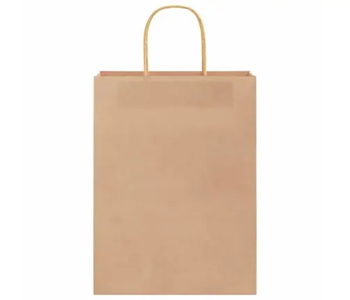 Popieriniai Maišeliai 250Vnt., Su Rankenomis, Rudos, 26X12X35Cm