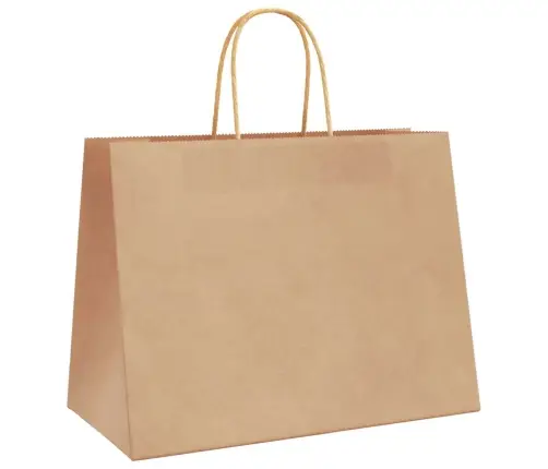 Papīra Maisiņi 250 Gab. Ar Rokturiem, Brūni, 32X17X25 Cm Vidaxl