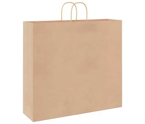 Papīra Maisiņi 250 Gab. Ar Rokturiem, Brūni, 54X15X49 Cm Vidaxl