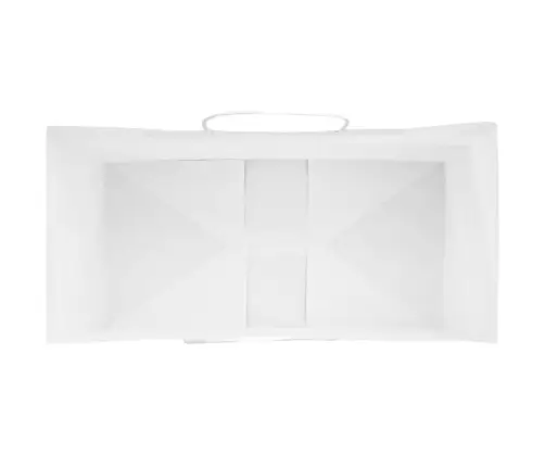 Paberkotid, 50 Tk, Käepidemetega, Valge, 21X11X28 Cm