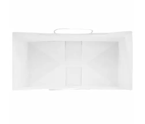 Papīra Maisiņi 50 Gab. Ar Rokturiem, Balti, 21X11X31 Cm Vidaxl