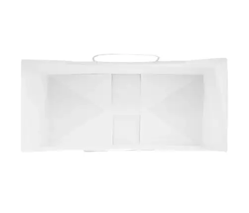 Paberkotid, 250 Tk, Käepidemetega, Valge, 18X8X22 Cm