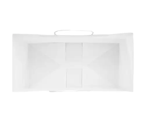 Popieriniai Maišeliai 250Vnt. Su Rankenomis, Baltas, 21X11X28Cm