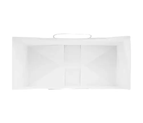 Papīra Maisiņi 250 Gab. Ar Rokturiem, Balti, 26X12X35 Cm Vidaxl