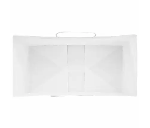 Papīra Maisiņi 250 Gab. Ar Rokturiem, Balti, 32X17X44 Cm Vidaxl
