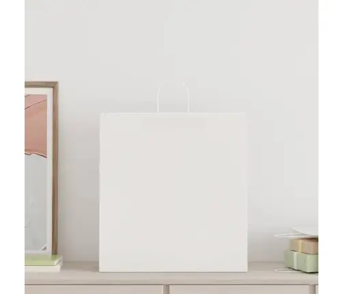 Paberkotid, 250 Tk, Käepidemetega, Valge, 45X17X48 Cm