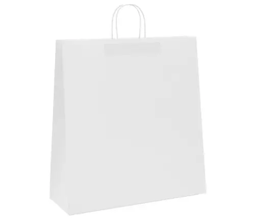 Paberkotid, 250 Tk, Käepidemetega, Valge, 45X17X48 Cm