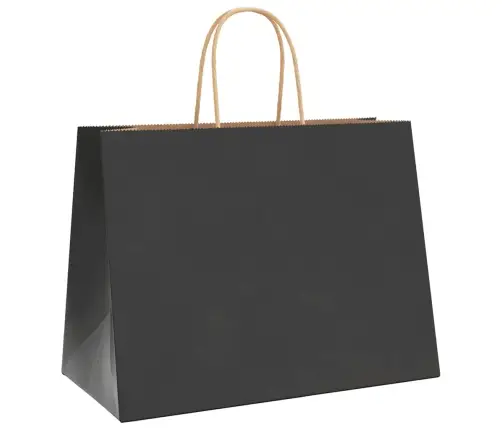 Paberkotid, 250 Tk, Käepidemetega, Must, 32X17X25 Cm