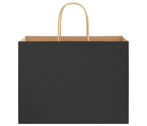 Paberkotid, 250 Tk, Käepidemetega, Must, 32X17X25 Cm