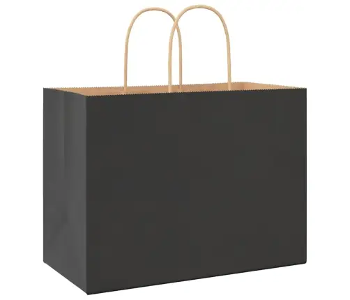 Paberkotid, 250 Tk, Käepidemetega, Must, 32X17X25 Cm