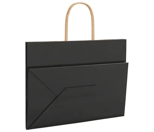 Paberkotid, 250 Tk, Käepidemetega, Must, 32X17X25 Cm