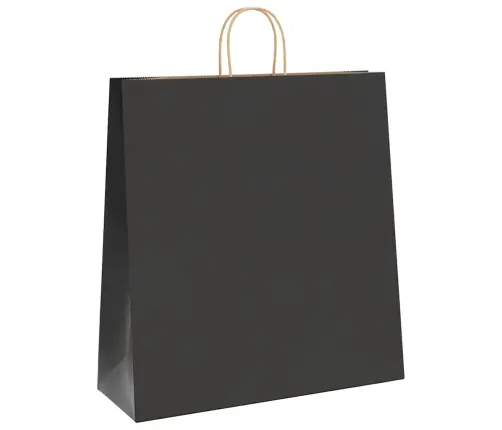 Papīra Maisiņi 250 Gab. Ar Rokturiem, Melni, 45X17X48 Cm Vidaxl