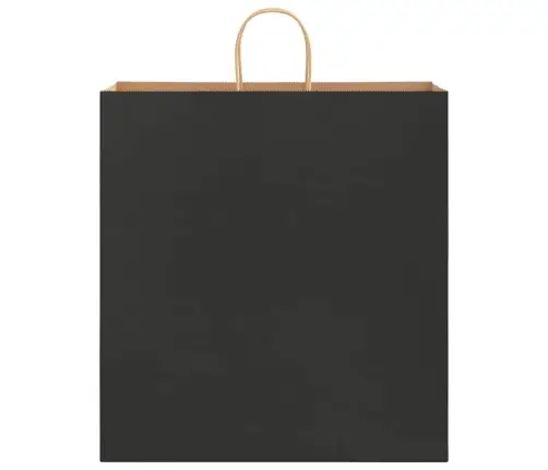 Papīra Maisiņi 250 Gab. Ar Rokturiem, Melni, 45X17X48 Cm Vidaxl