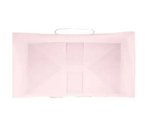 Paberkotid, 50 Tk, Käepidemetega, Roosa, 15X8X21 Cm