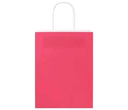 Paberkotid, 50 Tk, Käepidemetega, Roosa, 21X11X28 Cm