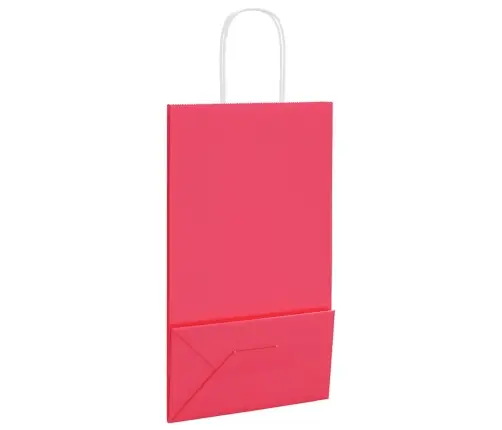 Paberkotid, 50 Tk, Käepidemetega, Roosa, 21X11X36 Cm