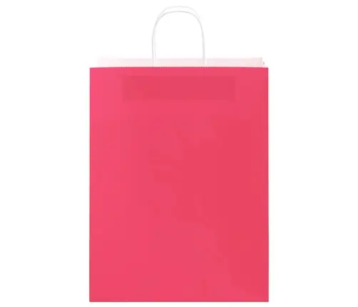 Papīra Maisiņi 250 Gab. Ar Rokturiem, Rozā, 32X12X42 Cm Vidaxl