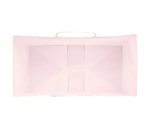 Paberkotid, 250 Tk, Käepidemetega, Roosa, 32X17X44 Cm