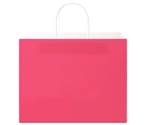 Papīra Maisiņi 250 Gab. Ar Rokturiem, Rozā, 32X22X24 Cm Vidaxl