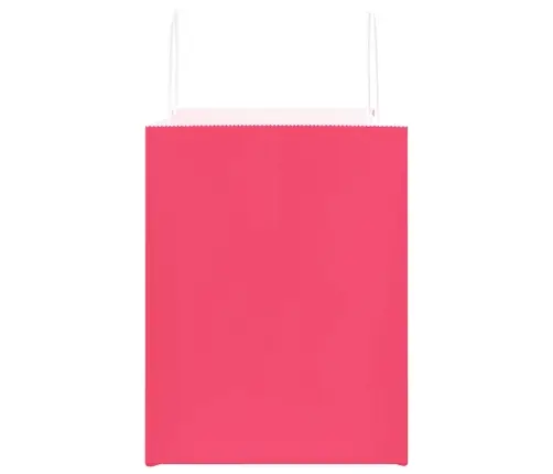 Papīra Maisiņi 250 Gab. Ar Rokturiem, Rozā, 32X22X28 Cm Vidaxl