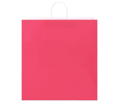 Papīra Maisiņi 250 Gab. Ar Rokturiem, Rozā, 45X17X48 Cm Vidaxl