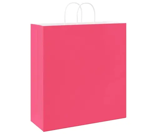 Papīra Maisiņi 250 Gab. Ar Rokturiem, Rozā, 45X17X48 Cm Vidaxl