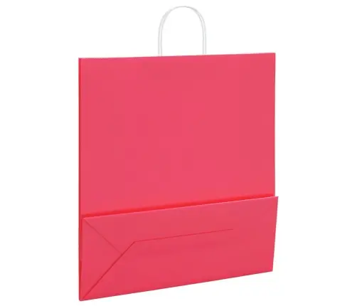 Papīra Maisiņi 250 Gab. Ar Rokturiem, Rozā, 45X17X48 Cm Vidaxl