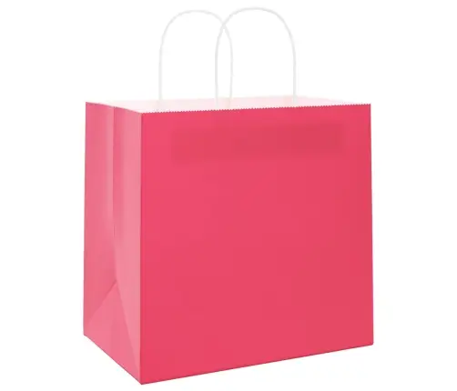 Papīra Maisiņi 250 Gab. Ar Rokturiem, Rozā, 54X15X49 Cm Vidaxl