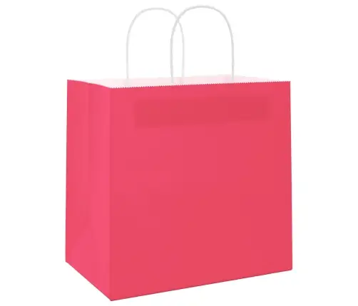 Papīra Maisiņi 250 Gab. Ar Rokturiem, Rozā, 54X15X49 Cm Vidaxl