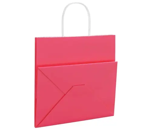 Papīra Maisiņi 250 Gab. Ar Rokturiem, Rozā, 54X15X49 Cm Vidaxl