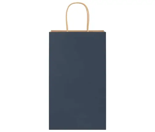 Papīra Maisiņi 250 Gab. Ar Rokturiem, Zili, 21X11X36 Cm Vidaxl