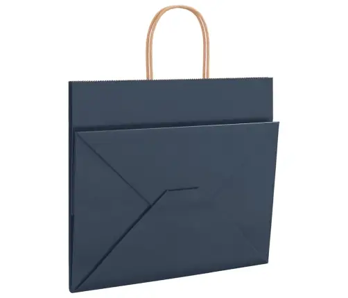 Paberkotid, 250 Tk, Käepidemetega, Sinine, 32X22X28 Cm