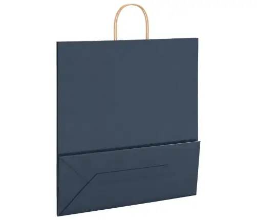 Popieriniai Maišeliai 250Vnt. Su Rankenomis, Mėlynas 45X17X48Cm