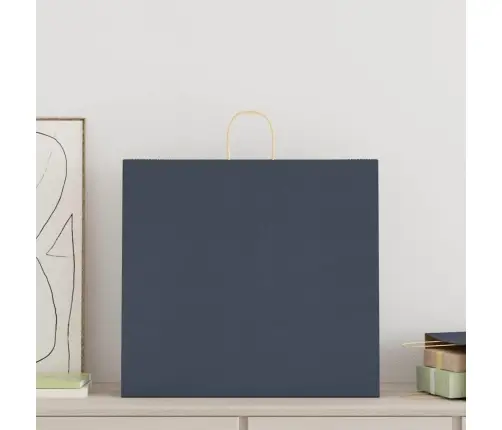 Papīra Maisiņi 250 Gab. Ar Rokturiem, Zili, 54X15X49 Cm Vidaxl