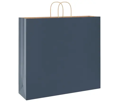 Papīra Maisiņi 250 Gab. Ar Rokturiem, Zili, 54X15X49 Cm Vidaxl